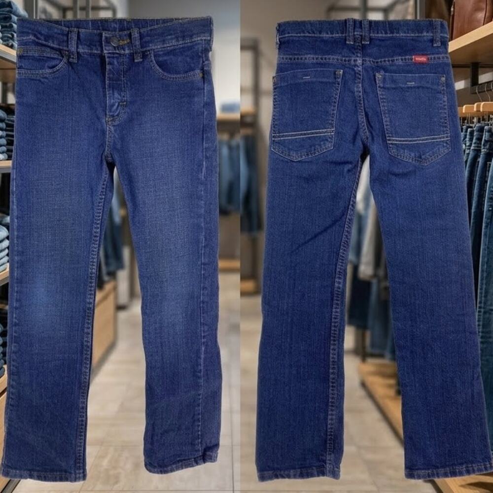 Wrangler 5RHBWMD Jeans Adjustable Waist Boys Size 10 Regular 24x25